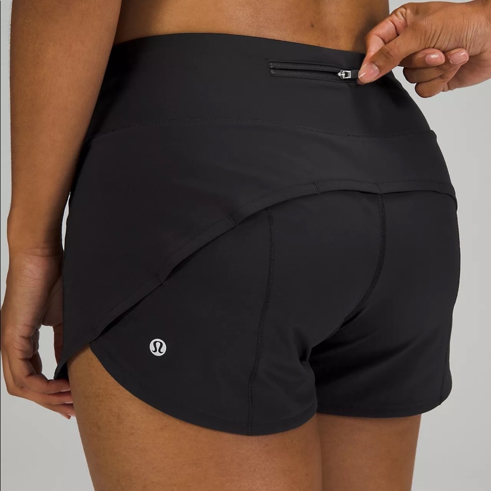 Lululemon speed up mid rise shorts size 4, 2.5 inches